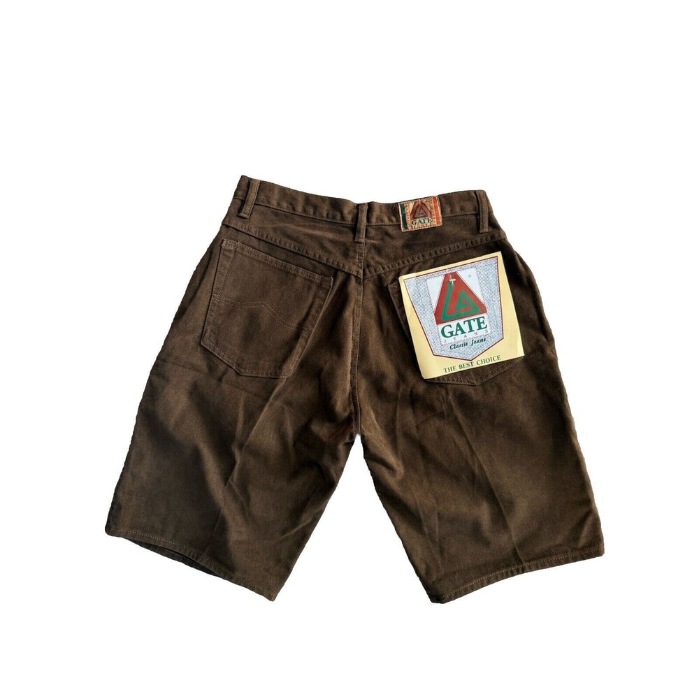 NWT LA Gate Brown Baggy Shorts Size 33 90s 2000s Skate Y2K